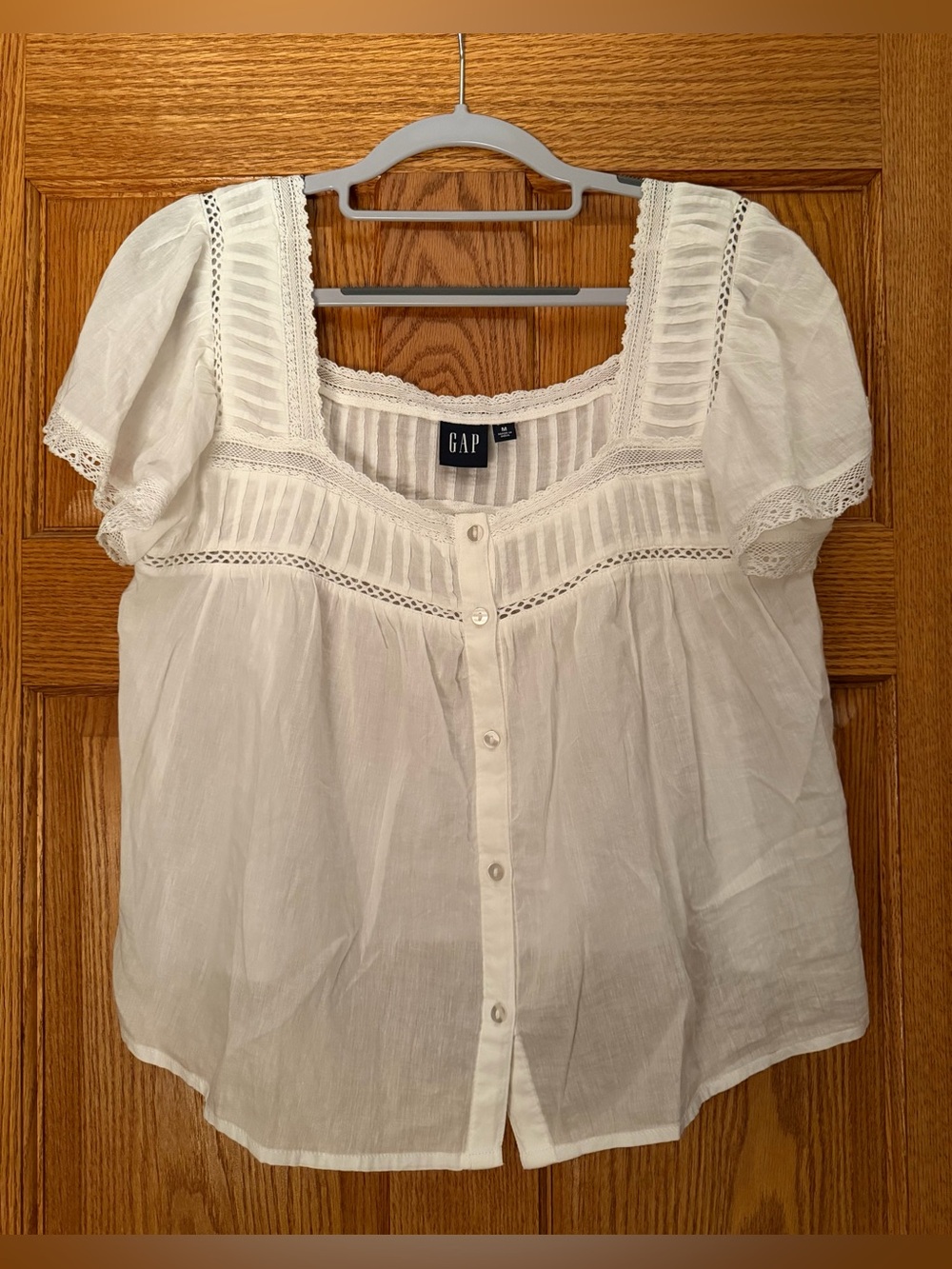 Gap Lace-Trim Square-Neck Top